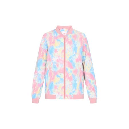 MYMO Tussenjas cyaan blauw / rosa / wit