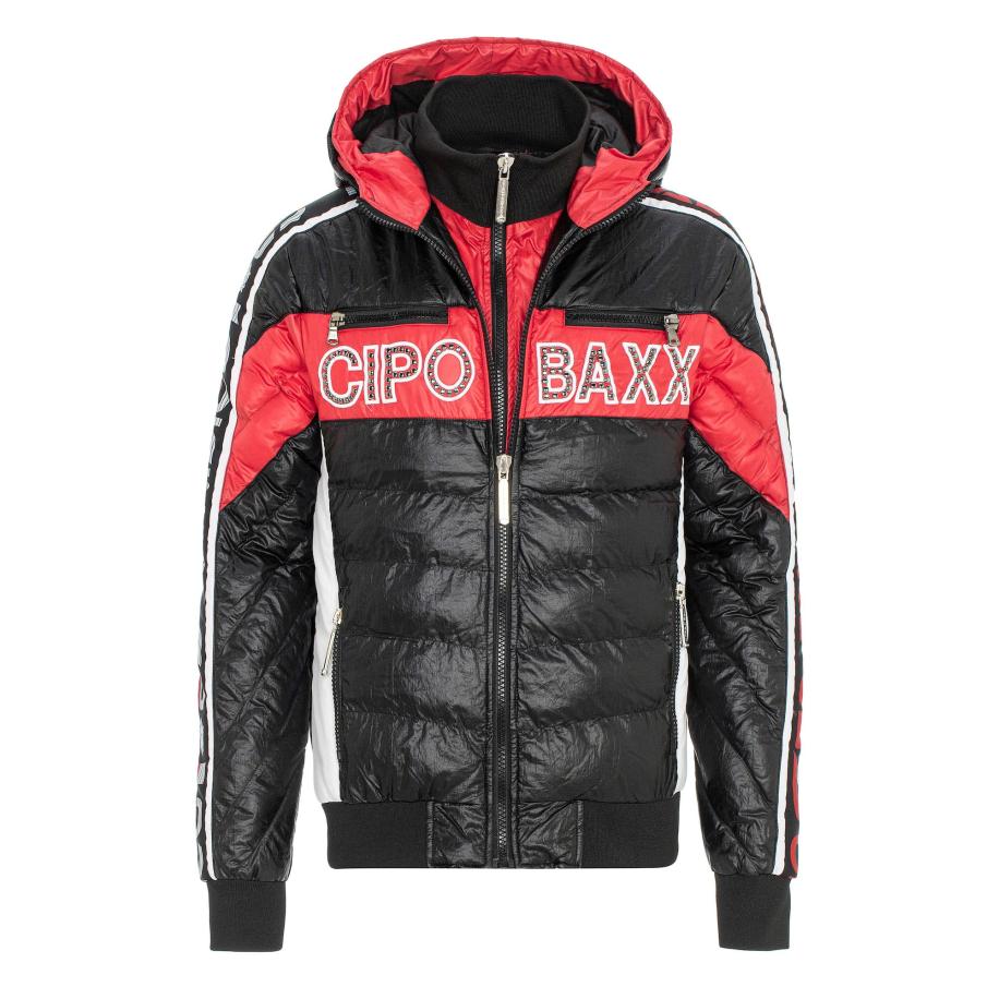 Cipo & Baxx CIPO & BAXX Winterjas rood / zwart / wit -