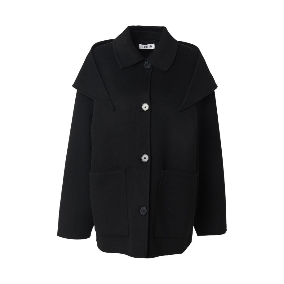 EDITED EDITED Tussenjas Karli Wool zwart -