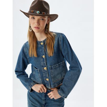 Koton Koton Tussenjas blauw denim