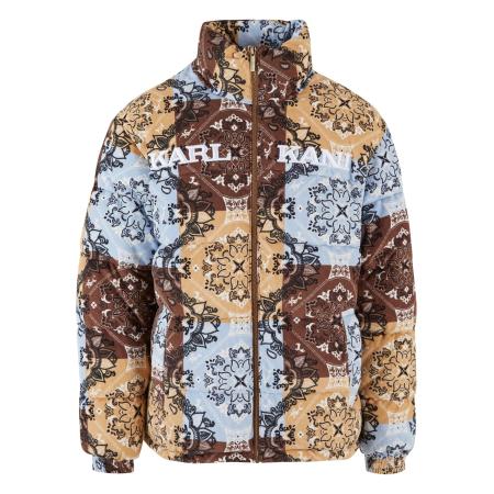 Karl Kani Karl Kani Winterjas sand / lichtblauw / chocoladebruin / wit
