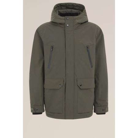 WE Fashion Heren parka jas - Regular fit - Zeegroen - Maat: XS