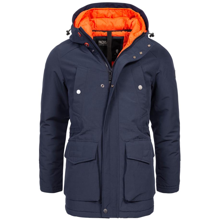 INDICODE JEANS INDICODE JEANS Winterparka navy / gemengde kleuren / oranje -