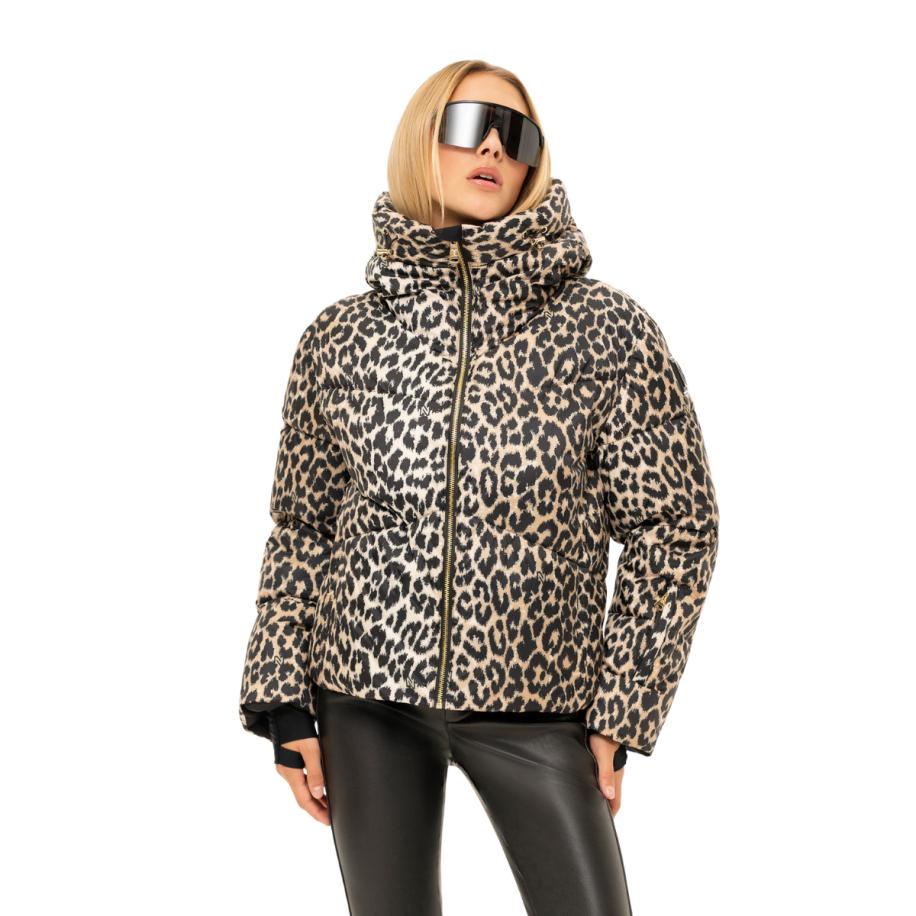 Nikkie Newport Leopard Ski Jas Bruin