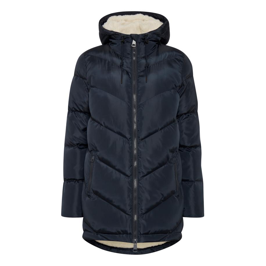Oxmo Winterjas Naara marine Blauw