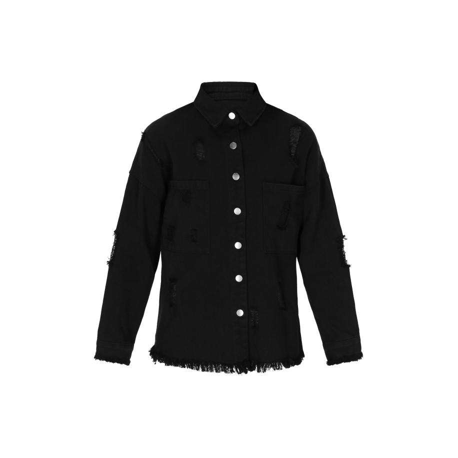 NALLY NALLY Tussenjas black denim -