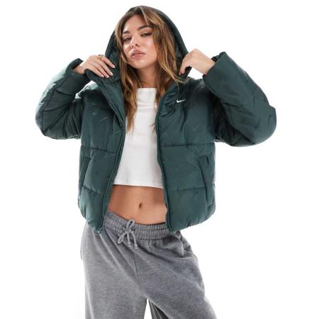Nike Essentials Cropped puffer in groen