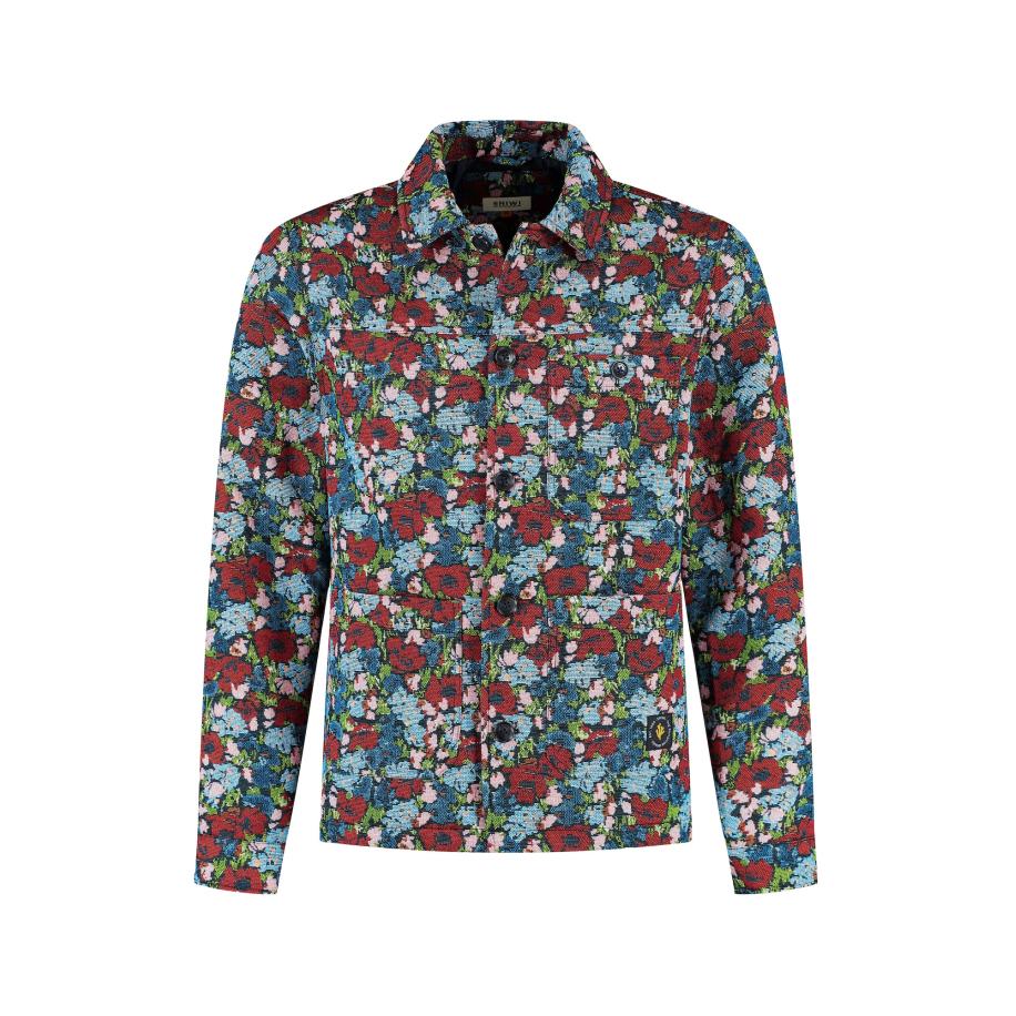 Shiwi Shiwi Tussenjas Ian nachtblauw / lichtblauw / grasgroen / donkerrood -