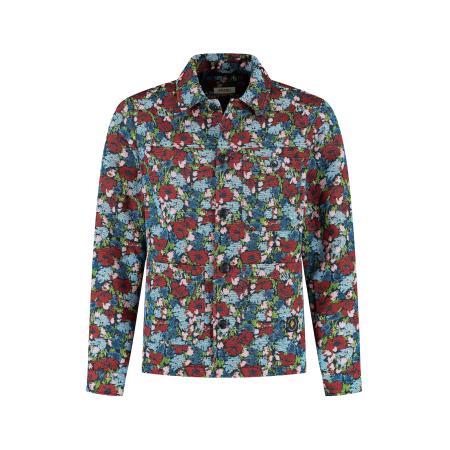 Shiwi Shiwi Tussenjas Ian nachtblauw / lichtblauw / grasgroen / donkerrood