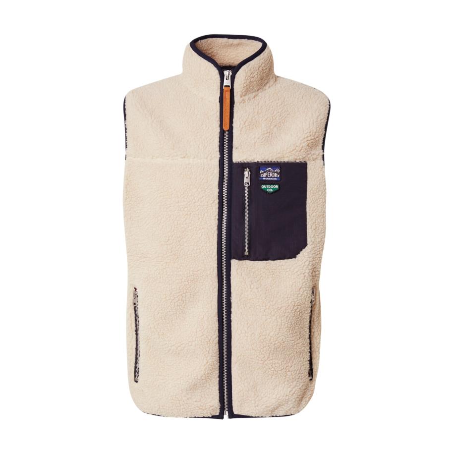 Superdry Bodywarmer crème / zwart Bruin