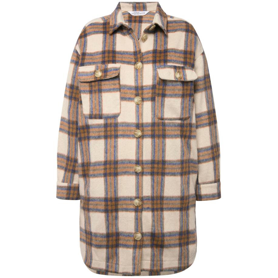 Studio Untold Studio Untold Tussenjas beige / blauw / bruin -