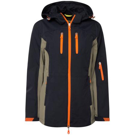 LAURASØN LAURASØN Functionele jas nachtblauw / grijs / oranje