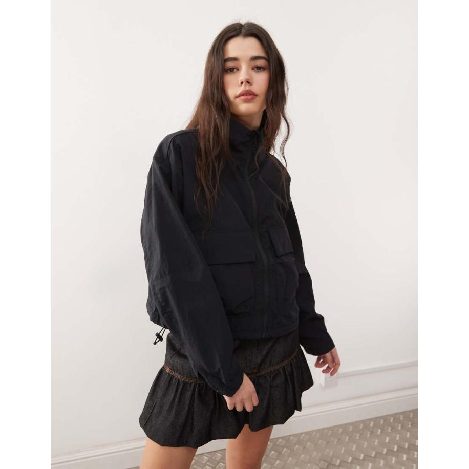 Columbia Paracutie Cropped cargo windjack in zwart Zwart