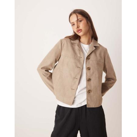 JDY Jack van imitatiesuède in lichtbruin