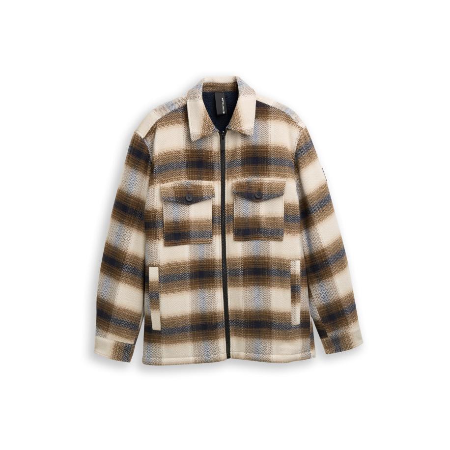 Tom Tailor TOM TAILOR Tussenjas beige / lichtbeige / donkerblauw / bruin -