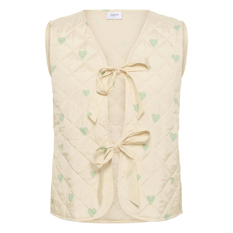 Saint Tropez SAINT TROPEZ Bodywarmer EvittaSZ beige / groen -