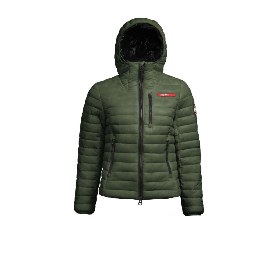 JACK1T JACK1T Outdoorjas SATEL1TE Kapuzen-Daunenjacke 2.0 olijfgroen -