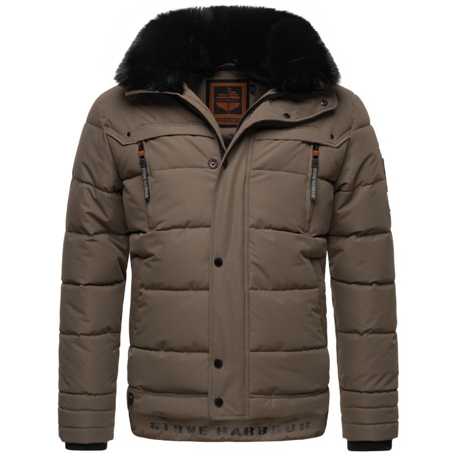 STONE HARBOUR STONE HARBOUR Winterjas Witaas mokka / zwart -