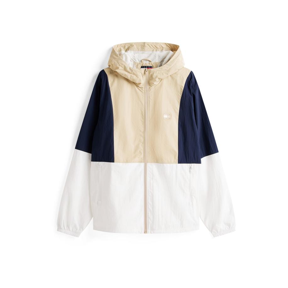 Tommy Jeans Tommy Jeans Tussenjas CHICAGO crème / navy / wit -