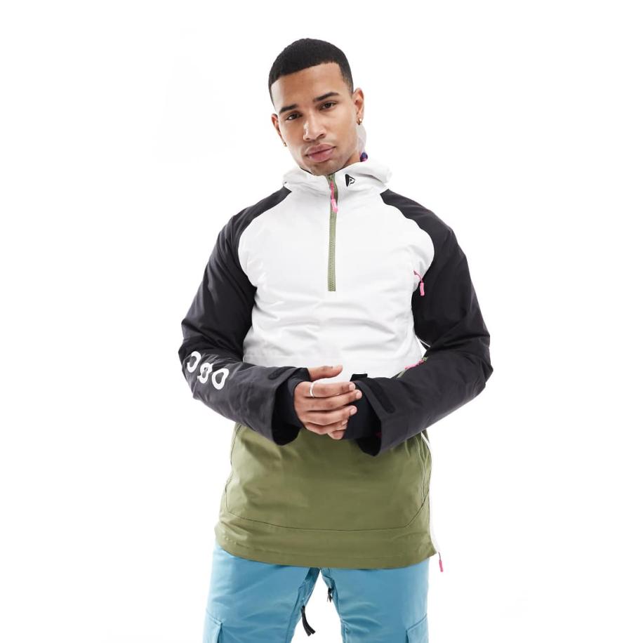 OOSC - Ski - Jack zonder sluiting in kaki-Groen Groen