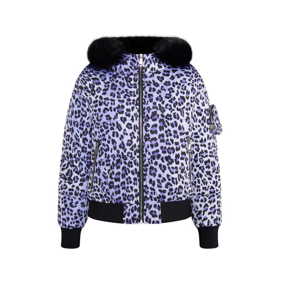 MYMO Winterjas lavendel / zwart / wit Paars