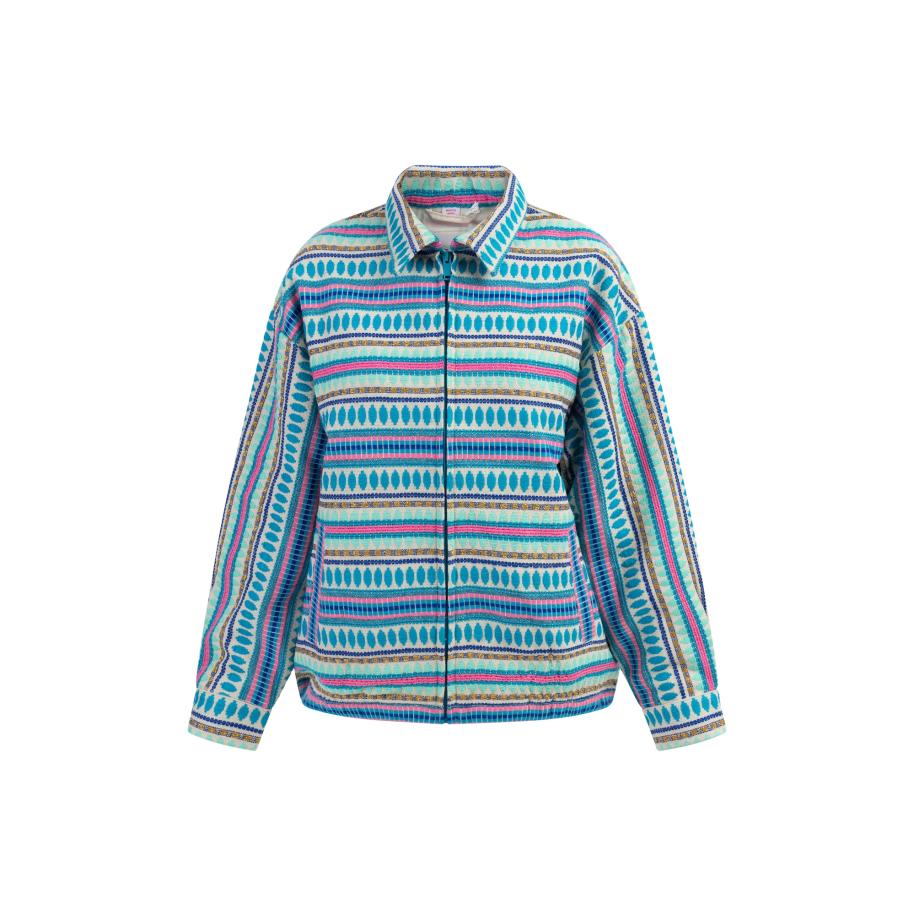 IZIA IZIA Tussenjas blauw / turquoise / goud / pink -