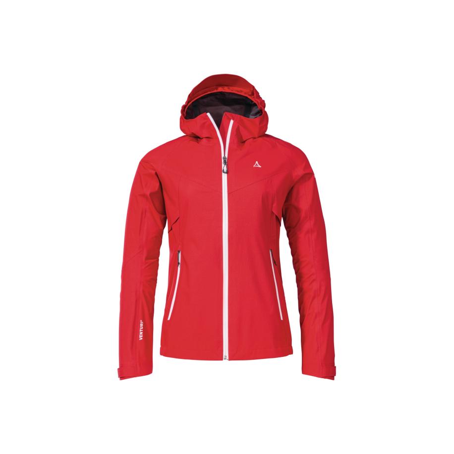 Schöffel Schöffel Outdoorjas Begoro rood / wit -