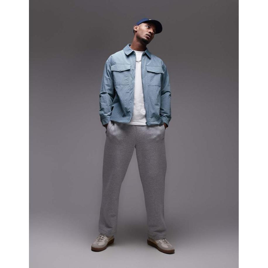 Topman - Lichtgewicht ripstop jack in blauw Blauw