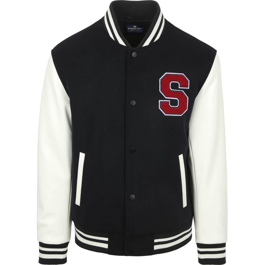 Steppin' Out Varsity Embroidery Jack Navy Blauw