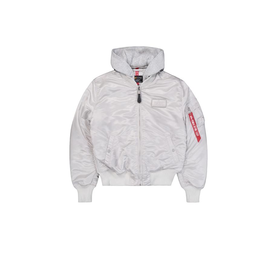 Alpha Industries ALPHA INDUSTRIES Winterjas MA-1 Zip Hood grijs / pastellila -