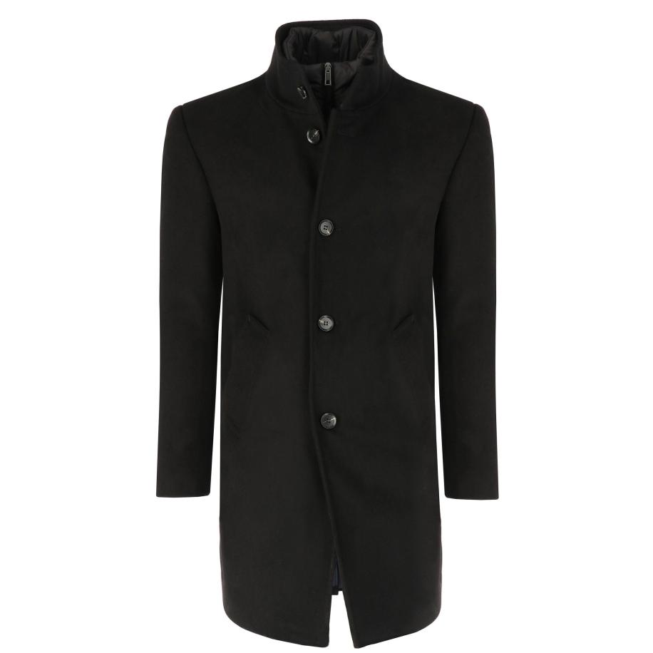 Pierre Cardin Luxury Line Jas zwart, Effen Zwart