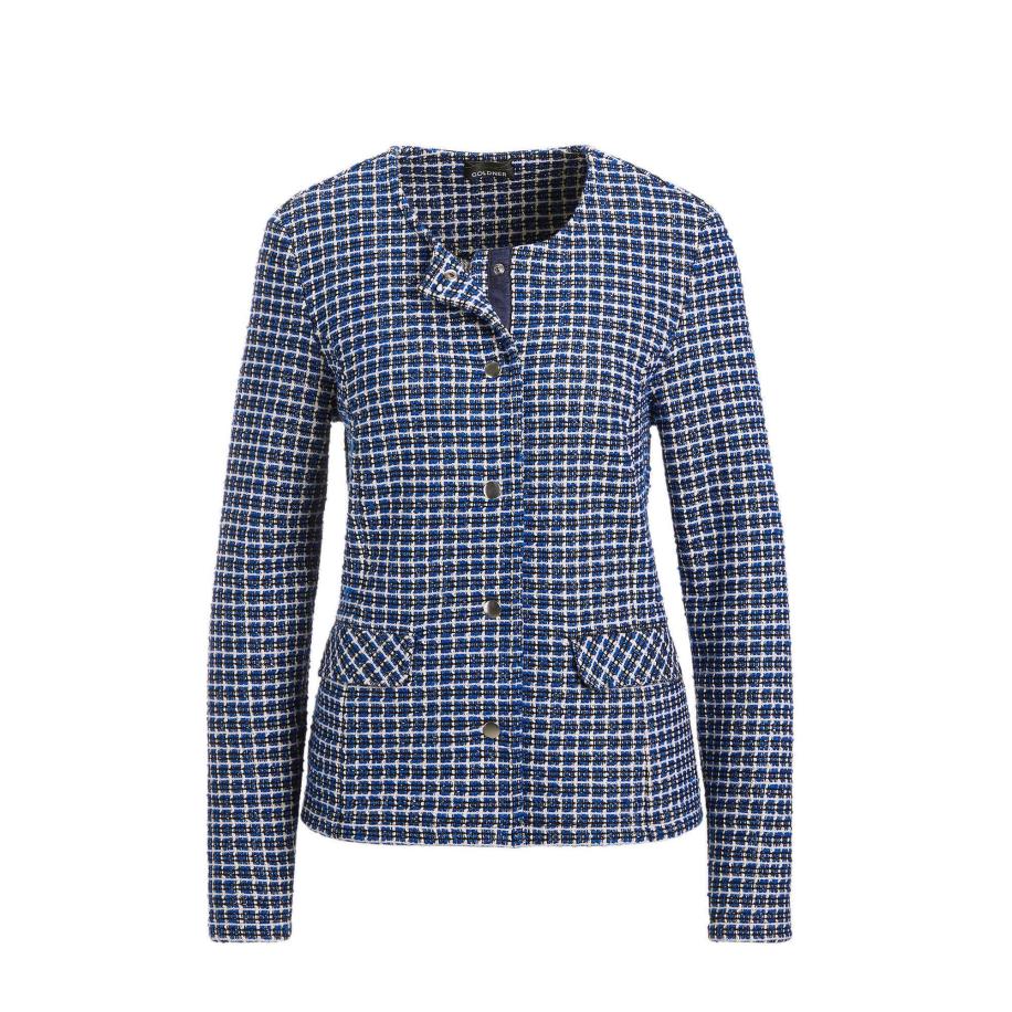 Goldner Goldner Tussenjas blauw / zwart / wit -
