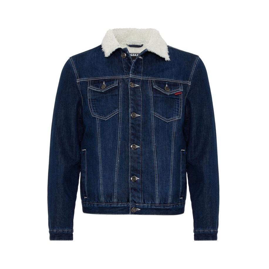 Cipo & Baxx CIPO & BAXX Tussenjas donkerblauw / wit -