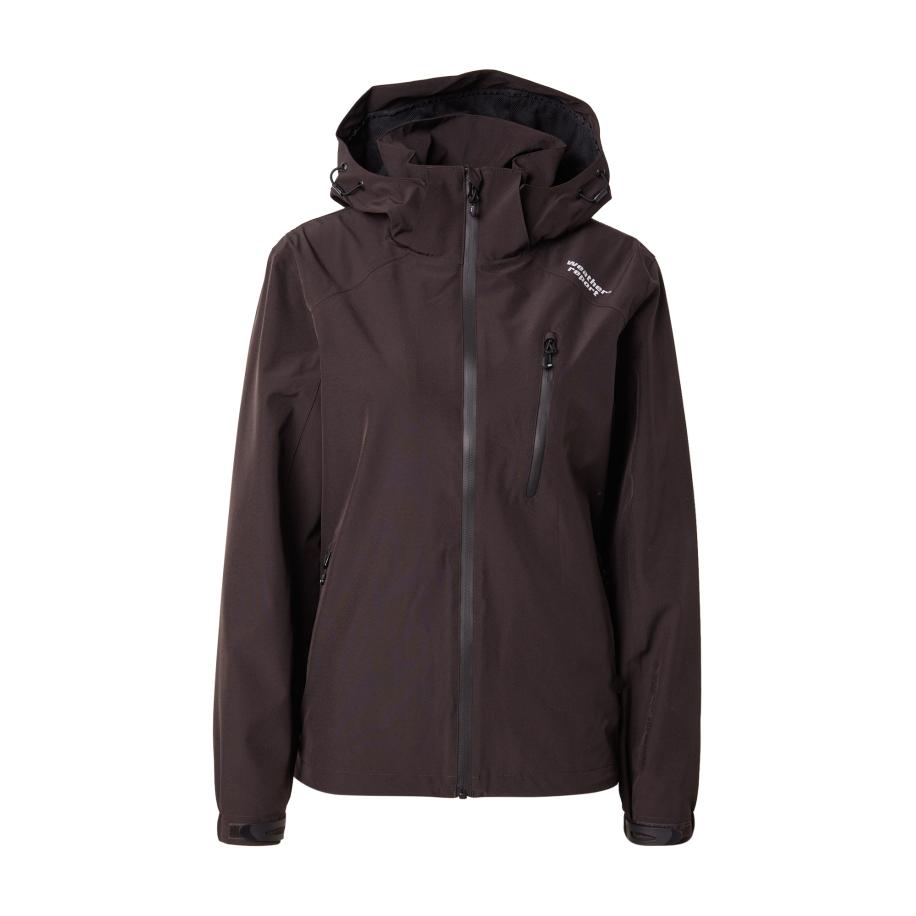 Weather Report Weather Report Outdoorjas Camelia donkerbruin / wit -