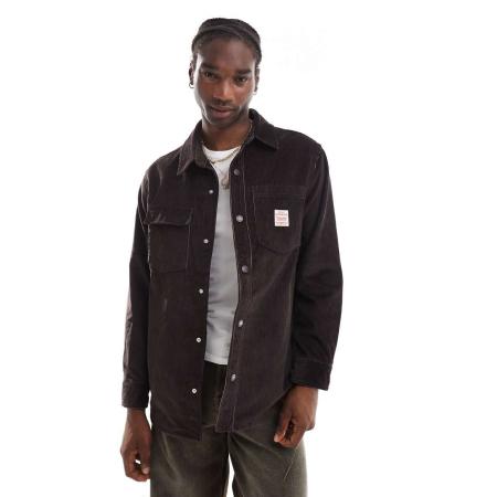 Levi's - Workwear - Telegraph - Doorgestikt overshirt jack van corduroy in bruin