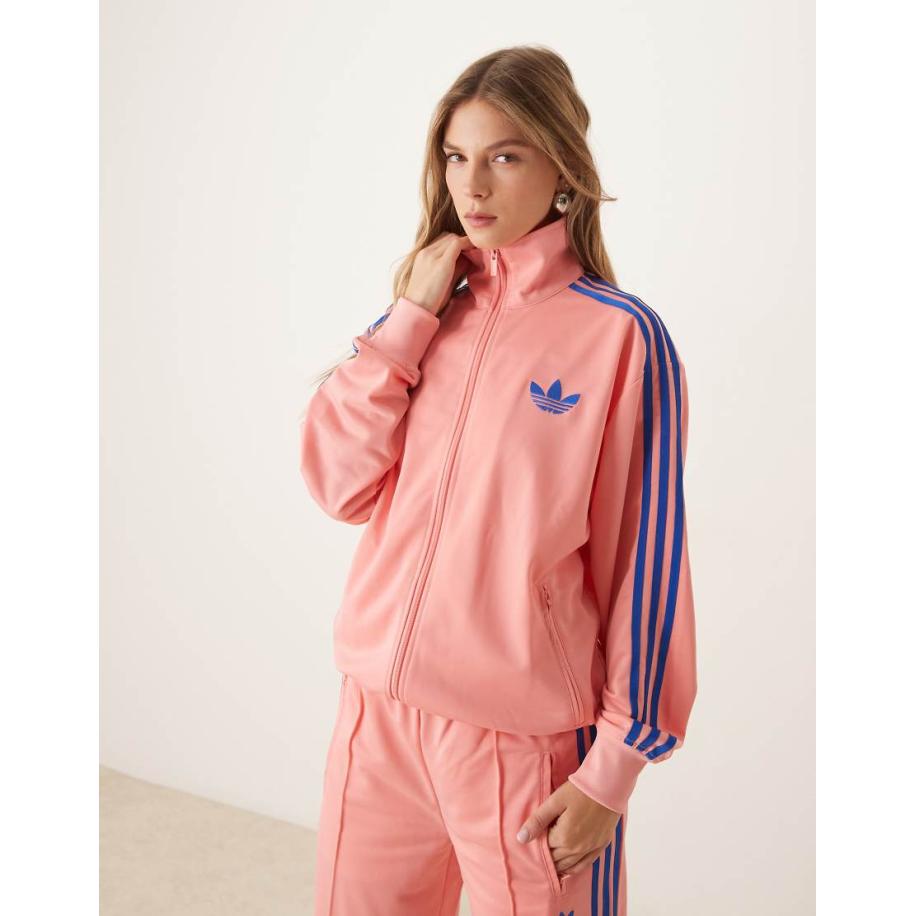 adidas Originals Firebird Losse trainingstop in roze Roze