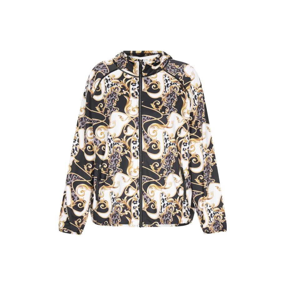 Faina faina Tussenjas camel / grijs / zwart / wit -
