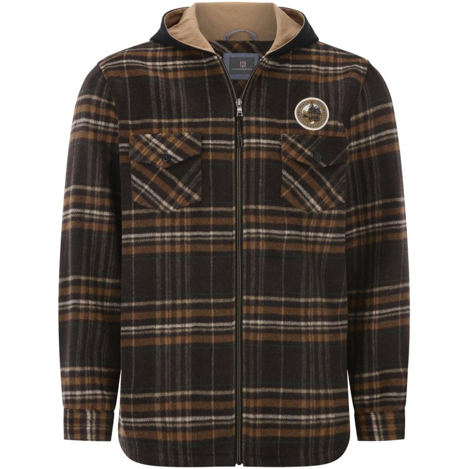 jan vanderstorm Jan Vanderstorm Tussenjas Faape bruin / donkerbruin / wit -