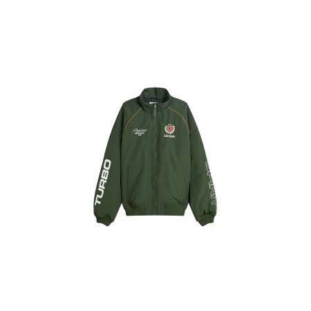 Bershka Bershka Tussenjas geel / donkergroen / rood / wit