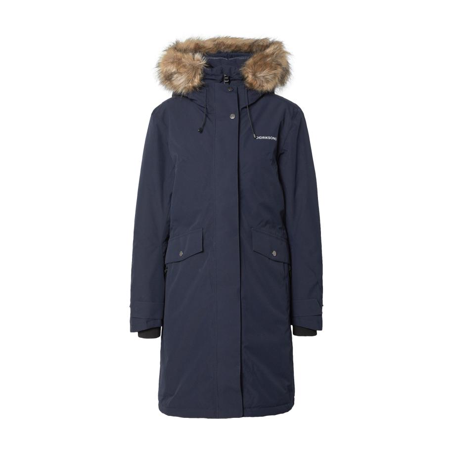 Didriksons Didriksons Outdoorjas Erika navy / lichtbruin / wit -