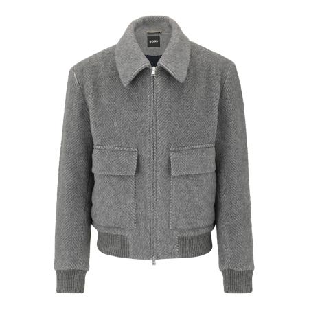 Hugo Boss BOSS Tussenjas Charly-254 donkergrijs