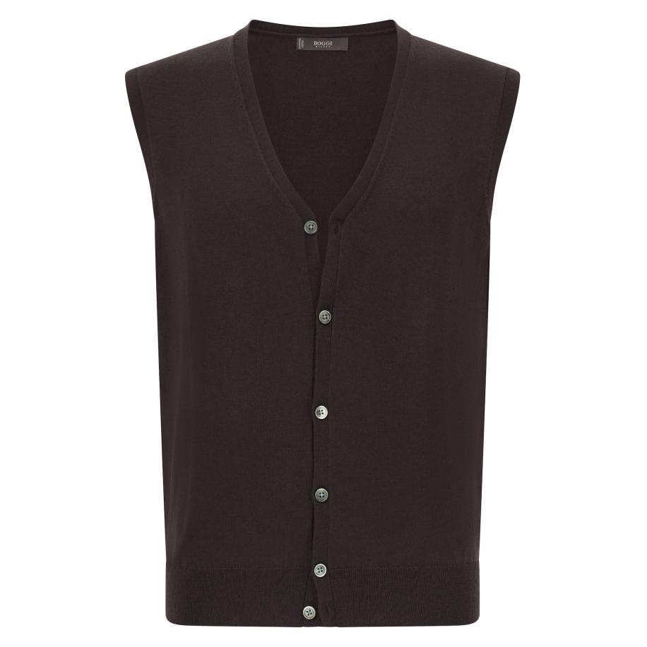 Boggi Milano Boggi Milano Bodywarmer chocoladebruin -