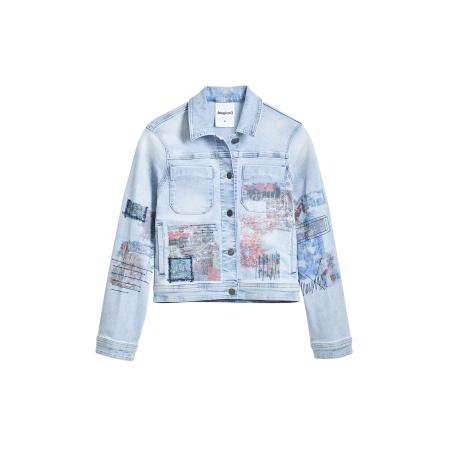 Desigual Desigual Tussenjas blauw denim / gemengde kleuren