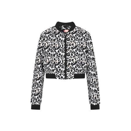 myMo ROCKS Tussenjas rosa / zwart / wit