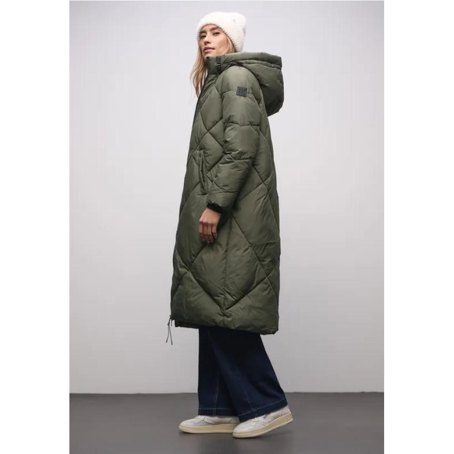 Street One Lang gewatteerd jack Groen