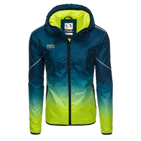 Ombre Ombre Tussenjas OM-JANP-0105 turquoise / neongroen / zwart