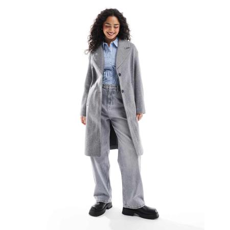 Bershka Oversized elegante jas in grijs