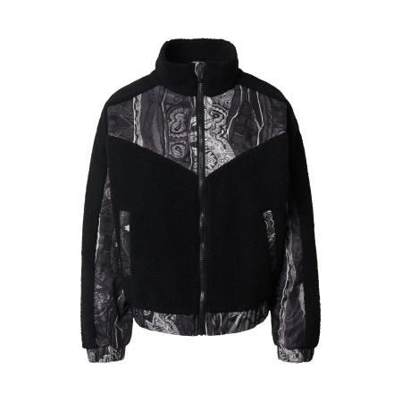 carlo colucci Carlo Colucci Fleece jas Ezechiele grijs / zwart / wit