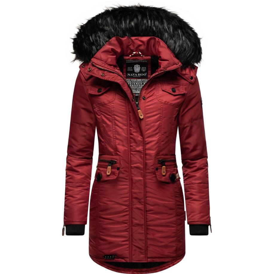 NAVAHOO Winterjas rood / zwart Rood