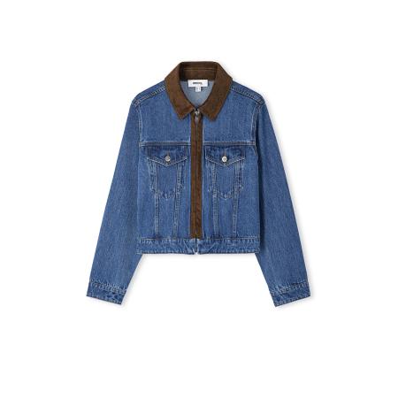 Ipekyol Ipekyol Tussenjas blauw denim